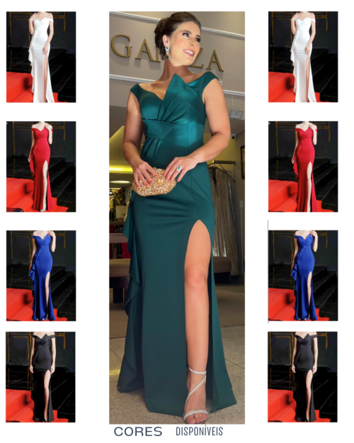 Vestido de festa verde