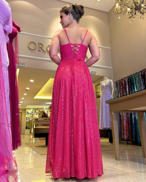 Vestido de festa pink