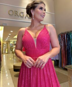 Vestido de festa pink