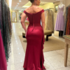 Vestido de festa marsala