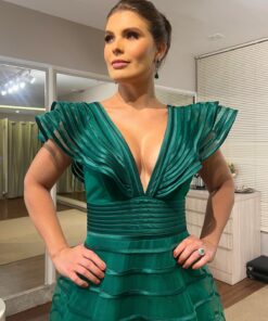 Vestido de Festa Verde Esmeralda