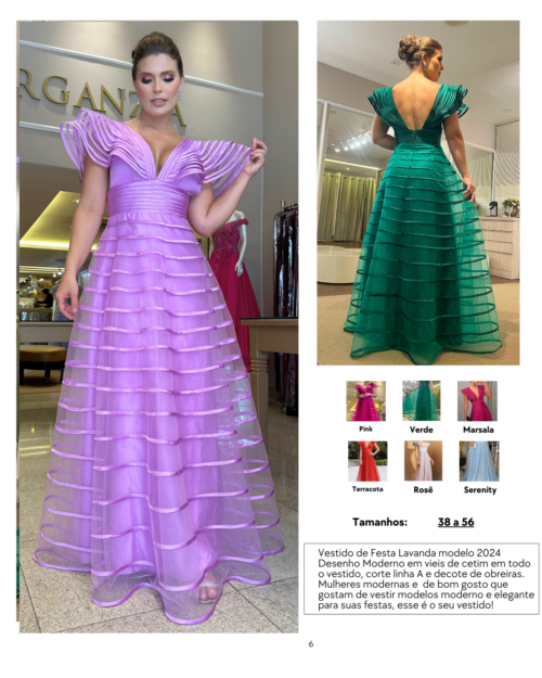 Vestido de Festa lavanda