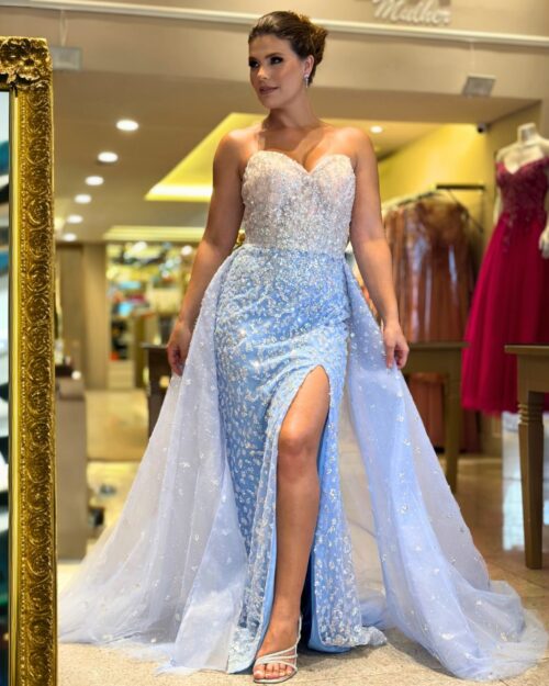 Vestido de festa Azul serenity