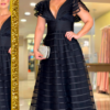 Vestido Alexa Para Mãe de Noiva - Preo - Organzza Moda Festa